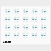 Nautischer Baby Shower Danke Sticker (Blatt)
