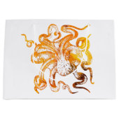 Nautischer Bernsteinoktopus Große Geschenktüte (Vorderseite)