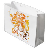 Nautischer Bernsteinoktopus Große Geschenktüte (Rückseite Schrägansicht)