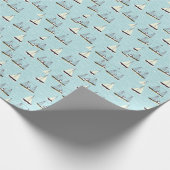 Nautischer Fangenmagnet Geschenkpapier (Ecke)