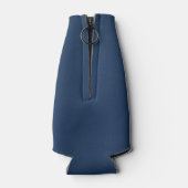 Nautischer Geist Anker, Rad, Navy Blue Flaschenkühler (Rückseite)