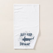 Nautischer Hai Behalte nur schwimmen Badhandtuch Set (Handtuch)