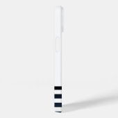 Nautischer Hut, Anker, Radmarineblau gestreift Case-Mate iPhone Hülle (Rückseite / Rechts)