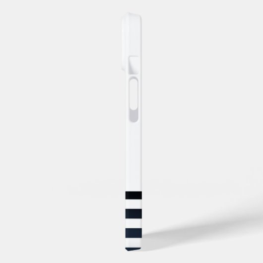 Nautischer Hut, Anker, Radmarineblau gestreift Case-Mate iPhone Hülle (Rückseite / Links)