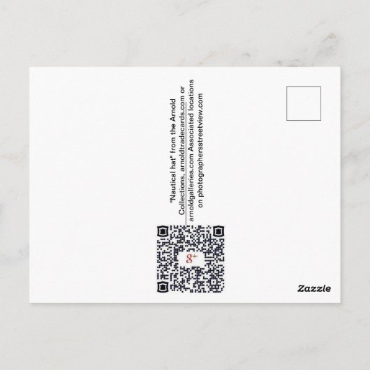 Nautischer Hut Postkarte (Rückseite)