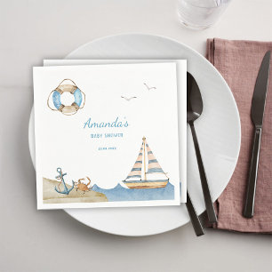 Nautischer Jungen-Baby-Party Serviette