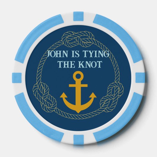Nautischer Junggesellenabschied Pokerchips (Vorderseite)