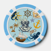 Nautischer Junggesellenabschied Pokerchips (Rückseite)