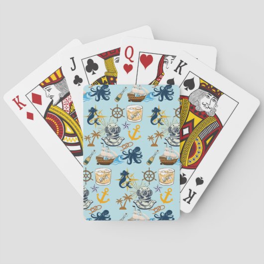 Nautischer Junggesellenabschied Spielkarten (Rückseite)