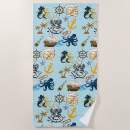 Nautischer Junggesellenabschied Strandtuch