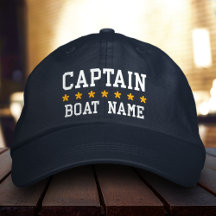 Nautischer Kapitän Ihr Boot Name Cap Bl