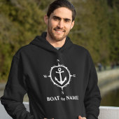 Nautischer Kompass Ankerplatz Ihres Bootes oder Na Hoodie
