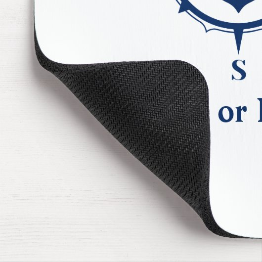 Nautischer Kompass Ankerplatz Ihres Bootes oder Na Mousepad (Ecke)