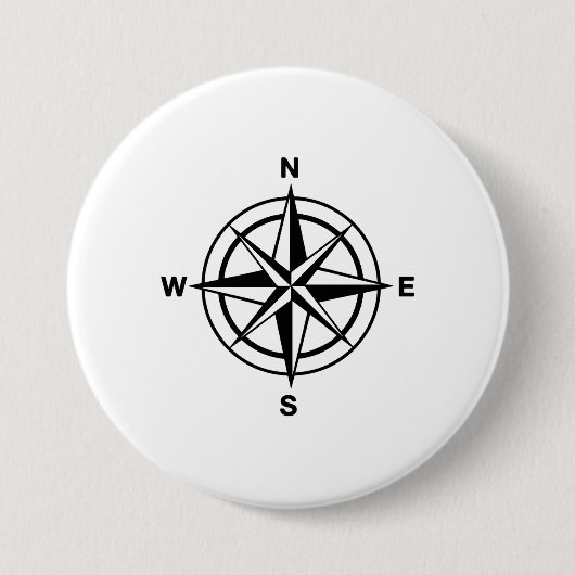 Nautischer Kompass Button (Vorderseite)