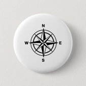 Nautischer Kompass Button (Vorderseite)