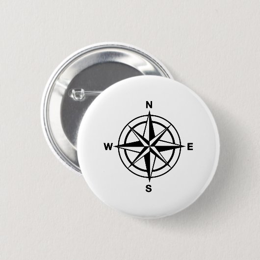 Nautischer Kompass Button (Vorne & Hinten)