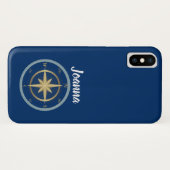 Nautischer Kompass Case-Mate iPhone Hülle (Rückseite (Horizontal))