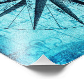 Nautischer Kompass Fotodruck (Ecke)