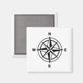 Nautischer Kompass Magnet (Vorderseite/Rückseite)