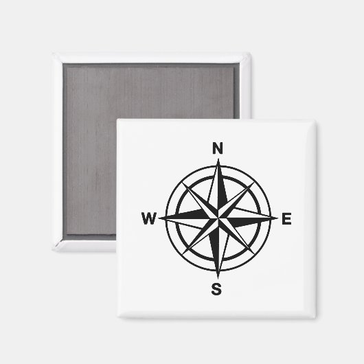 Nautischer Kompass Magnet (Vorderseite/Rückseite)