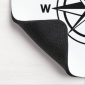 Nautischer Kompass Mousepad (Ecke)