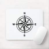 Nautischer Kompass Mousepad (Mit Mouse)