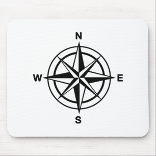 Nautischer Kompass Mousepad