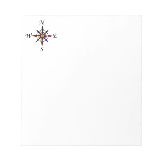 Nautischer Kompass Notizblock (Vorderseite)