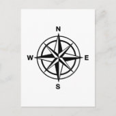 Nautischer Kompass Postkarte (Vorderseite)