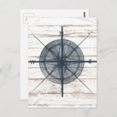 nautischer Kompass Postkarte (Vorne/Hinten)