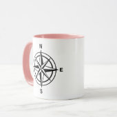 Nautischer Kompass Tasse (Vorderseite Links)