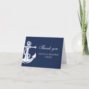 Nautischer Marine-Anker-Strand-Hochzeit Danke