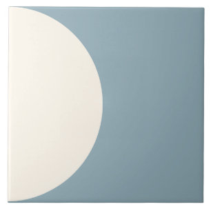 Nautischer moderner geometrischer Halbkreis Blaue Fliese