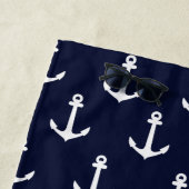Nautischer Name des modernen Navy Blue Anchor Patt Strandtuch (Beispiel)