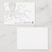 Nautischer Oktopus mit Anker | Anmerkung Mitteilungskarte (Vorne/Hinten)