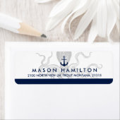 Nautischer Oktopus und Anker | RÜCKSENDEADRESSE (Insitu)