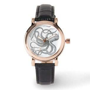 Nautischer Oktopus Vintag kraken zeichnend Steampu Armbanduhr