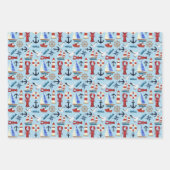 Nautischer Ozean Geschenkpapier Set (Vorderseite)