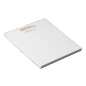 Nautischer Personalisierter Notepad, Goldwal Notizblock (angewinkelt)