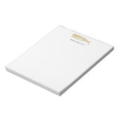 Nautischer Personalisierter Notepad, Goldwal Notizblock (Rotiert)