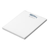 Nautischer Personalisierter Notepad, Navy Blue Notizblock (Rotiert)