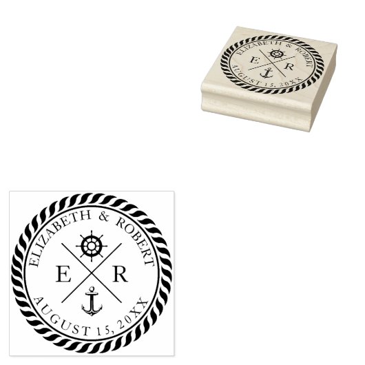 Nautischer Polterabend 1 Gummistempel (Stempel)