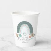 Nautischer Regenbogen unter dem Meer Seashell Gebu Pappbecher (Vorderseite)