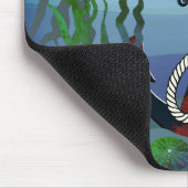 Nautischer rostiger schwarzer Anker/Algen/Muschel/ Mousepad (Ecke)