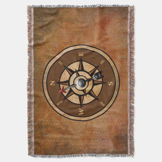 Nautischer rustikaler Kompass Decke (Vorderseite Vertikal)