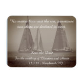 Nautischer Save the Date Hochzeitmagnet Magnet (Horizontal)