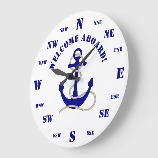 nautischer Schiffsanker Große Wanduhr (Winkel)