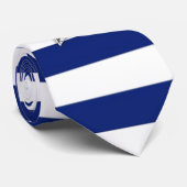 Nautischer Silberstern auf blauen Streifen Krawatte (Gerollt)