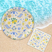Nautischer Sommer Lemon Cute Serviette
