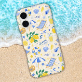 Nautischer Sommer Lemon Cute Strandtuch